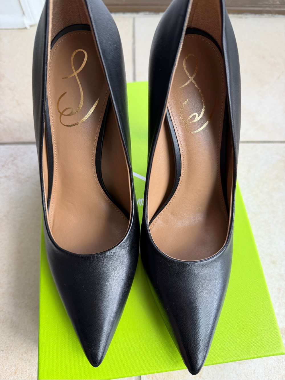 Sam Edelman Black Leather Pumps - Picture 4 of 8